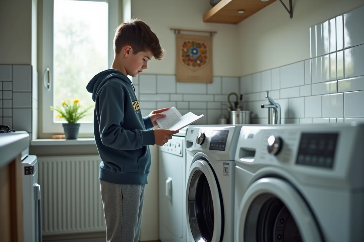 Adolescent vérifiant le réservoir d