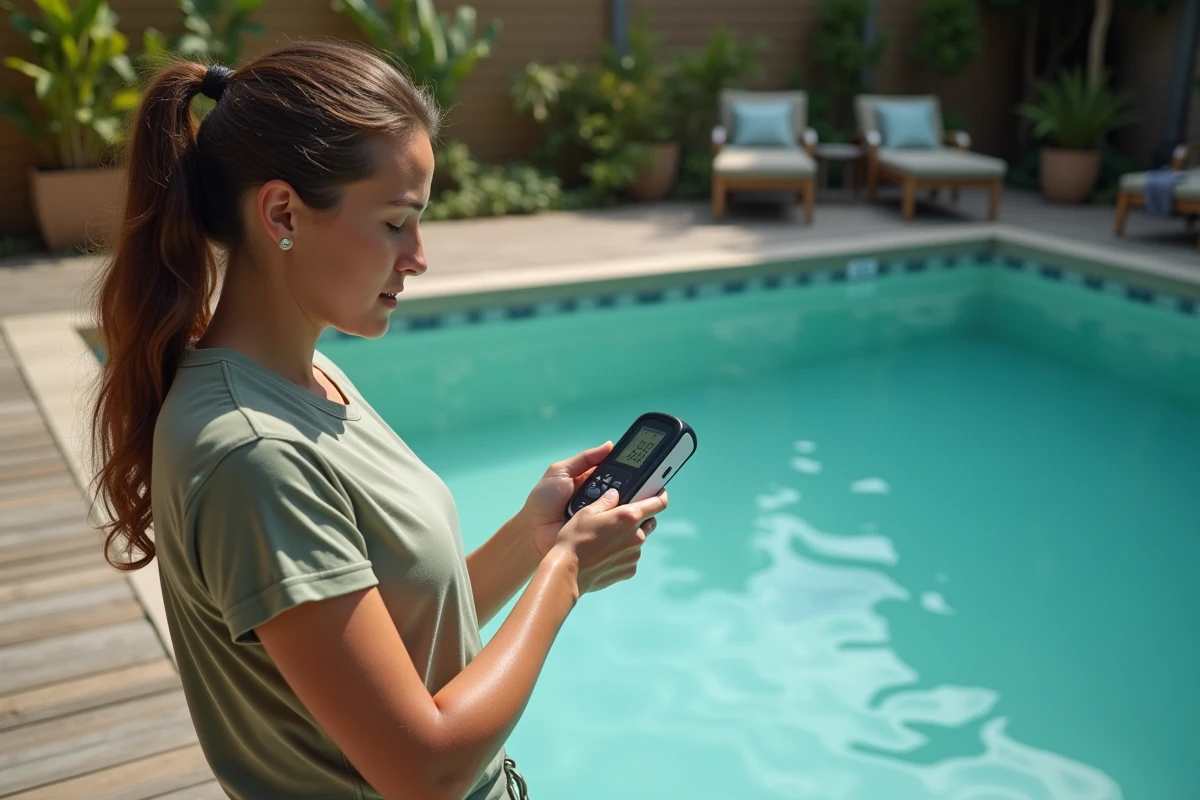 Femme vérifiant la qualité de l