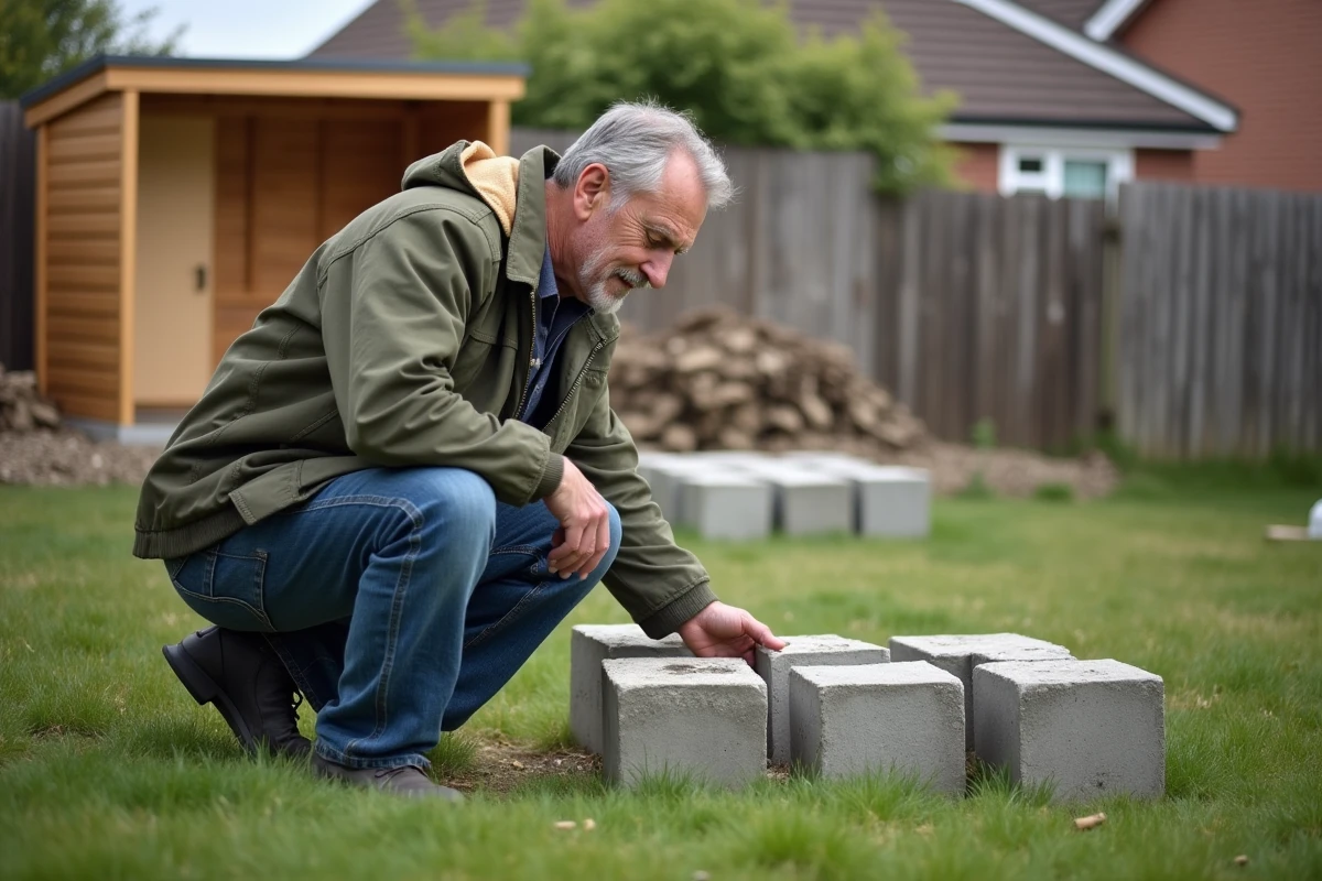 Pose d&rsquo;un abri sur des blocs de béton : est-ce possible ?